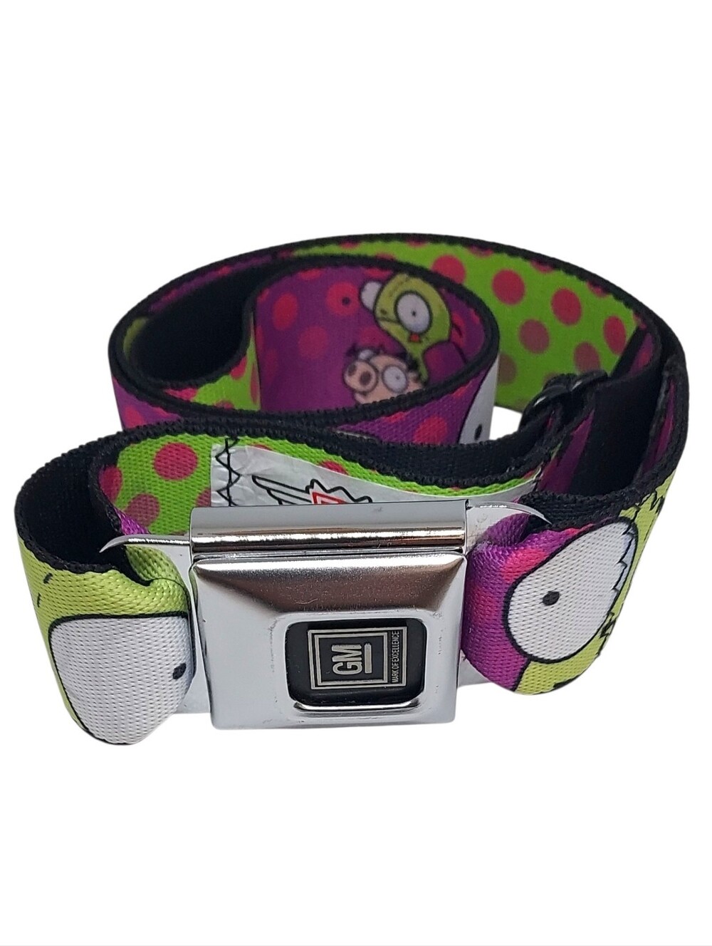 Vintage Belt Invader Zim GM Seatbelt Buckle Belt - NWOT